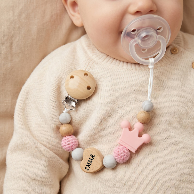 Baby Food Name - Catenella Portaciuccio Personalizzata per Neonati con