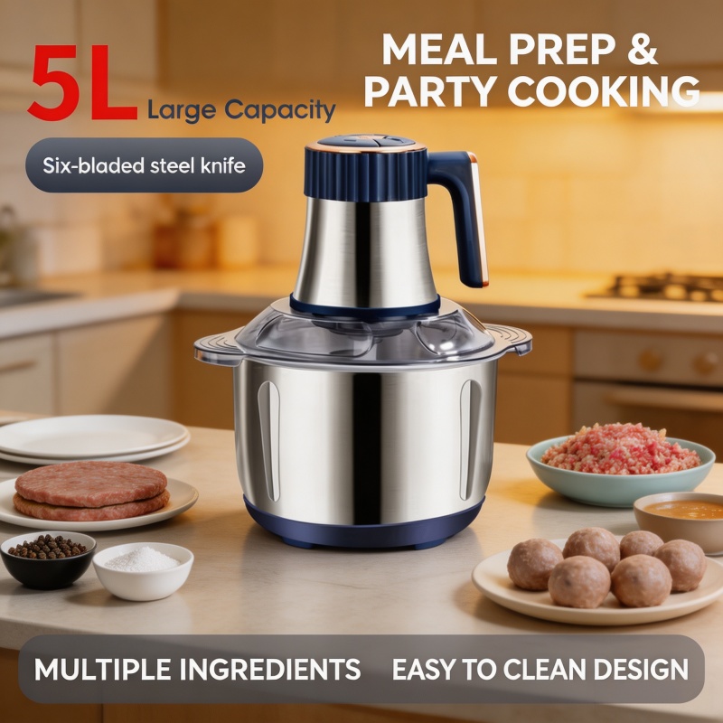 Baby Food With Meat - Tritacarne Elettrico da 5L in Acciaio