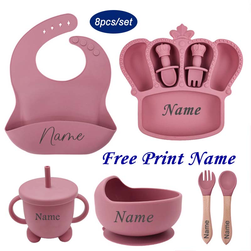 Baby Food Name - Nome personalizzato piatto per l'alimentazione del