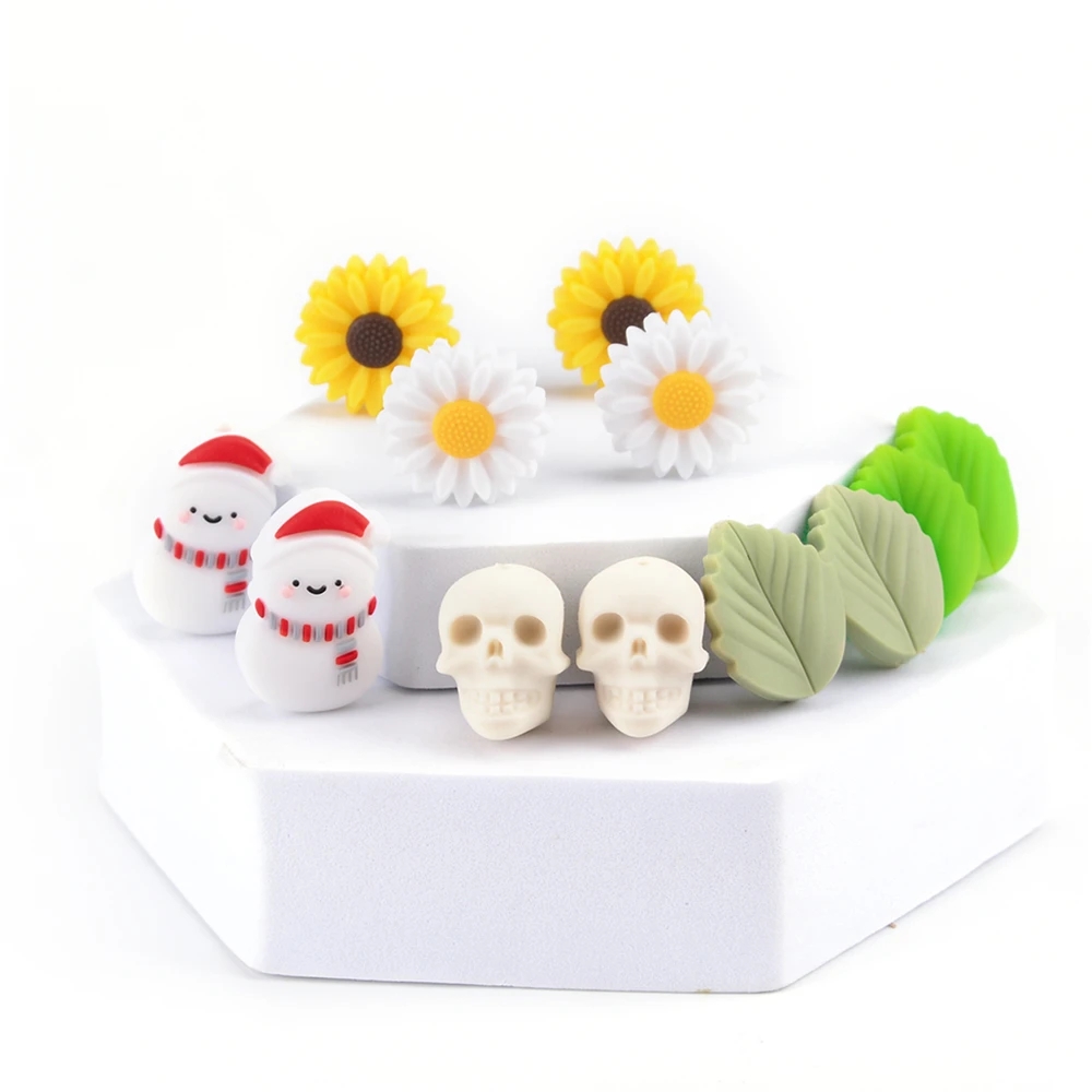 Baby Food Name - Alto 10 pz foglia Silicone perline