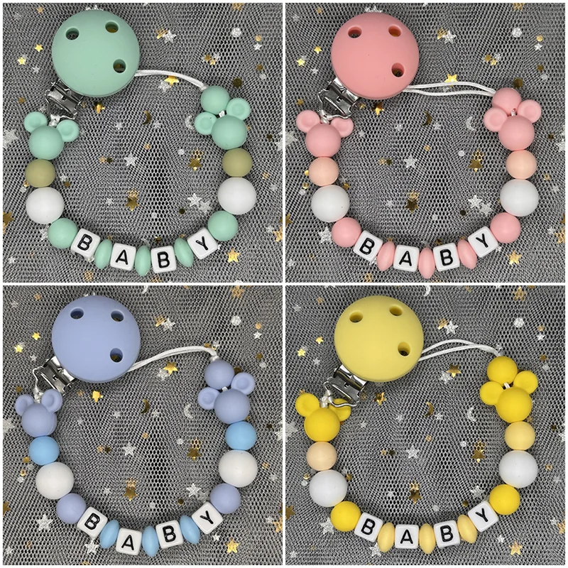 Baby Food Name - Catenella Portaciuccio Personalizzata con Nome, Clip